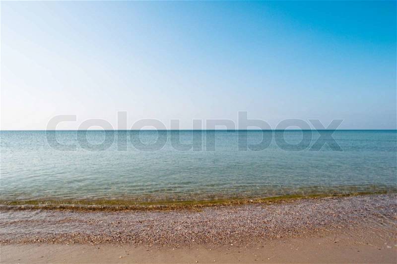 Seascape - sea, sky and sand, stock photo