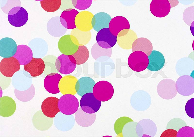Color circles gift paper. Background or texture, stock photo