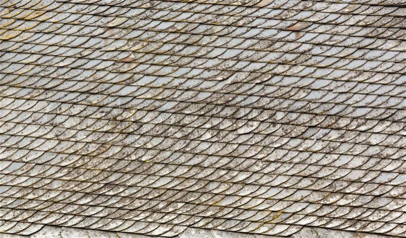 Detailed view of tiled roof, stock photo