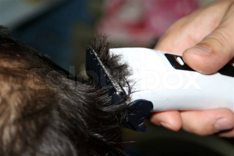 Haircut human machine, stock photo