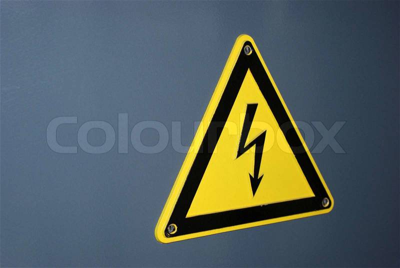 High voltage sign, stock photo