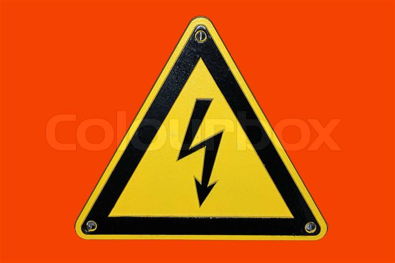 High voltage sign, stock photo