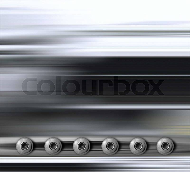 Background of military metal plate with rivets, stock photo