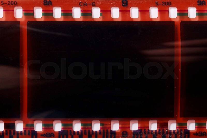 A photographic film negative isolated , on a white background, stock photo