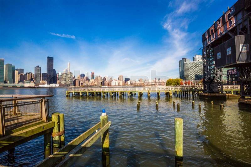 Long Island City - Queens side of the East River. New York, stock photo