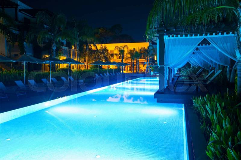 Swimming pool of luxury hotel, stock photo