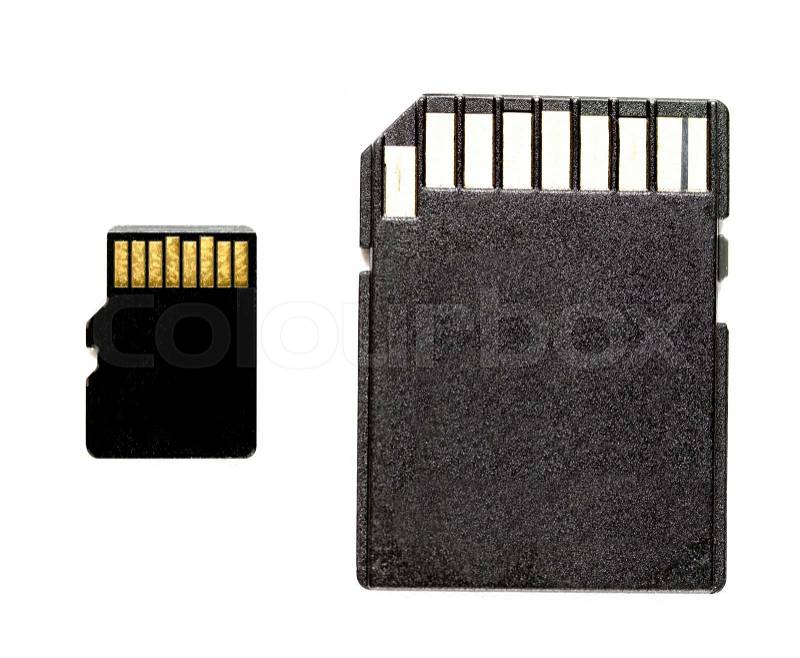 Sd card flash drive, stock photo