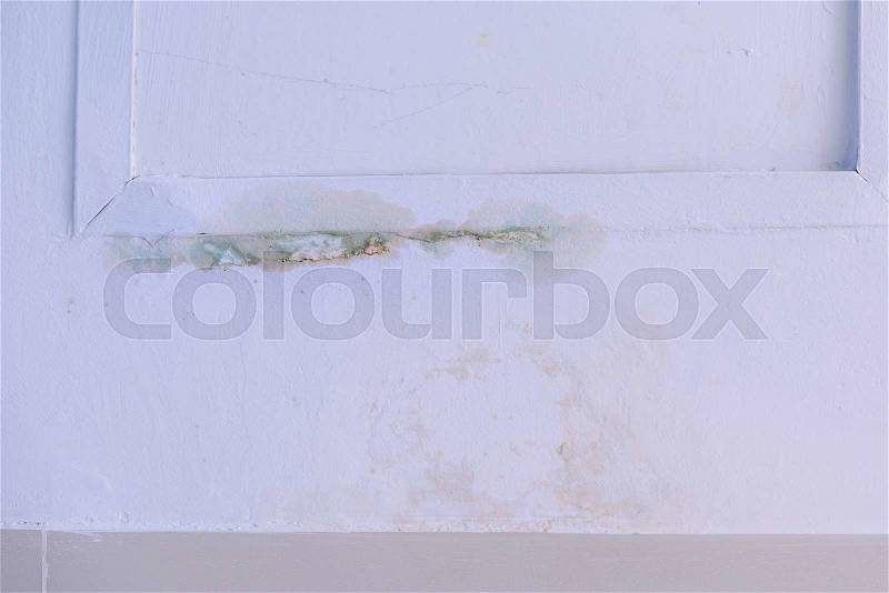 Water leak in bathroom ceiling, stock photo