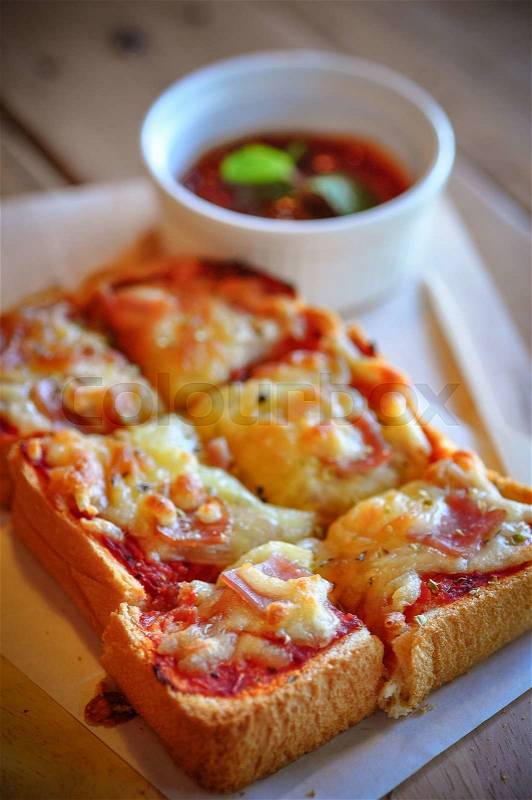 Pizza toast, stock photo