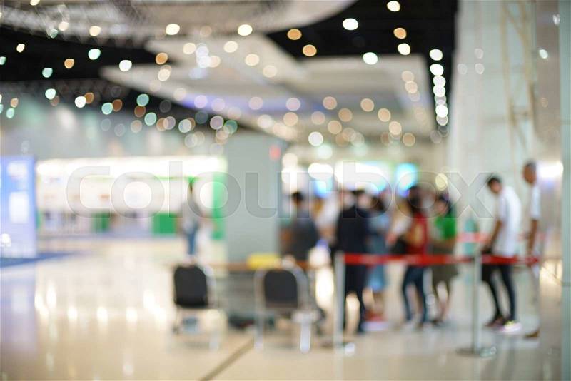 Blurred of Security Checkpoint - Body and Luggage Scan Machine, Security body scan- Airport Check In, background uses, stock photo