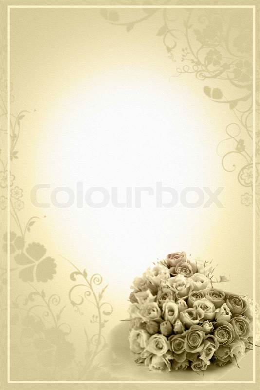 Wedding background with rose, stock photo