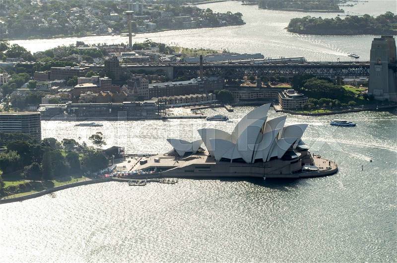 Beautiful Sydney aerial landscape, stock photo