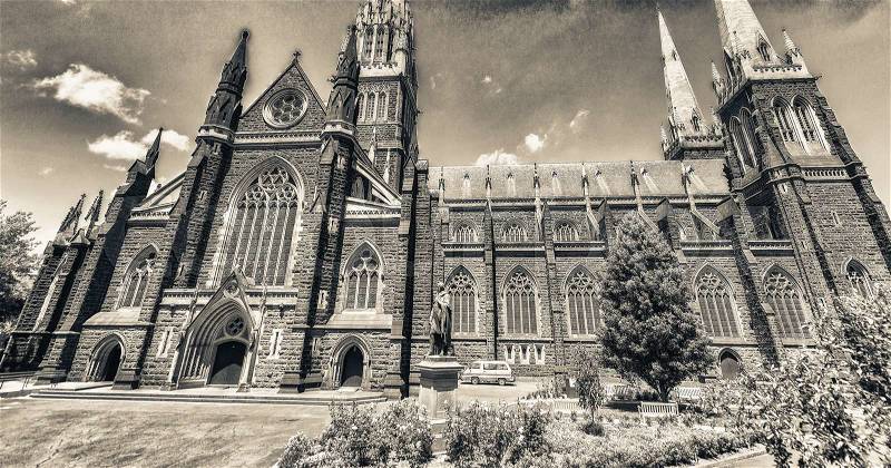 St Patrick Cathedral, Melbourne - Australia, stock photo