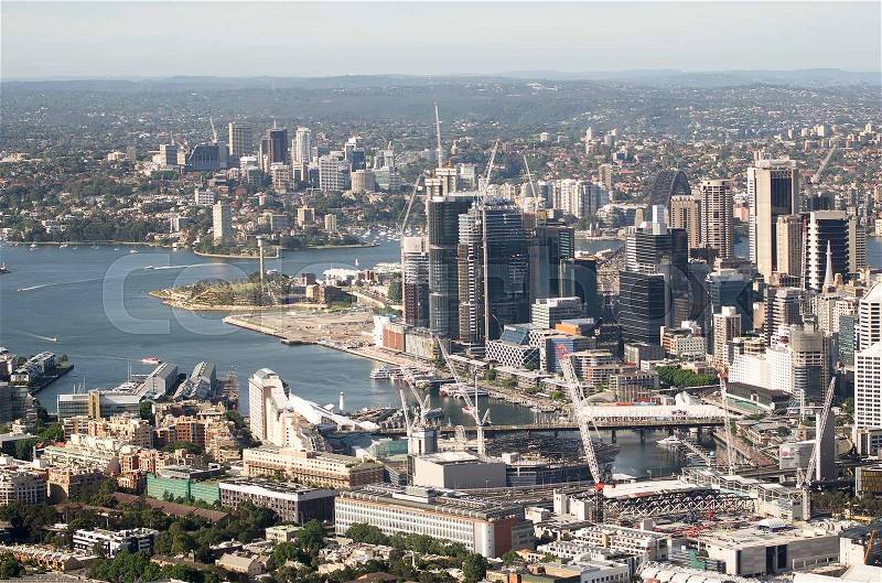 Beautiful Sydney aerial landscape, stock photo