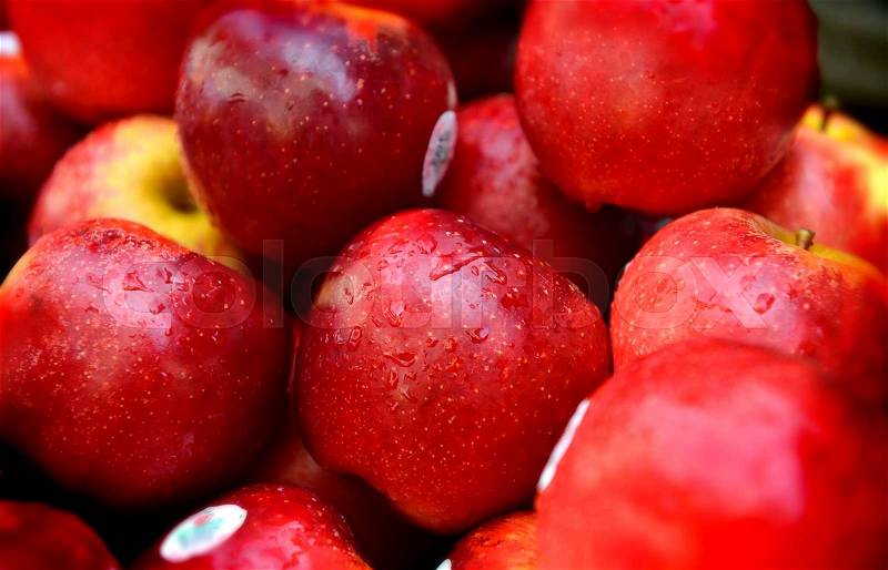 Red apple at China town market for sale, stock photo