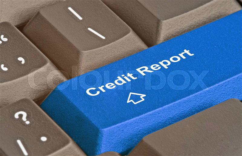 Key for credit report, stock photo
