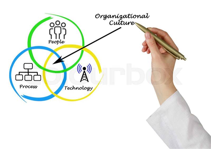 Diagram of Organizational Culture, stock photo
