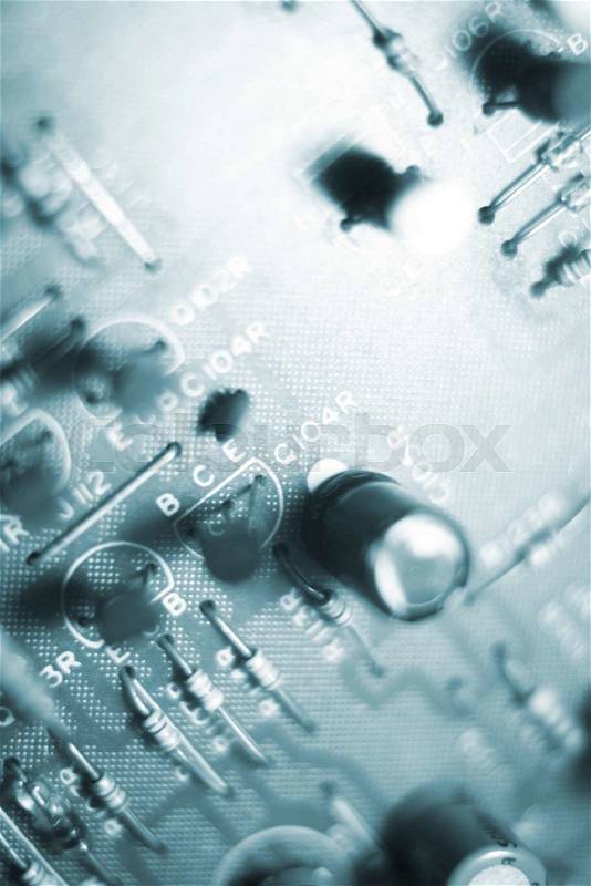 Electrical circuit board electronics photo, stock photo