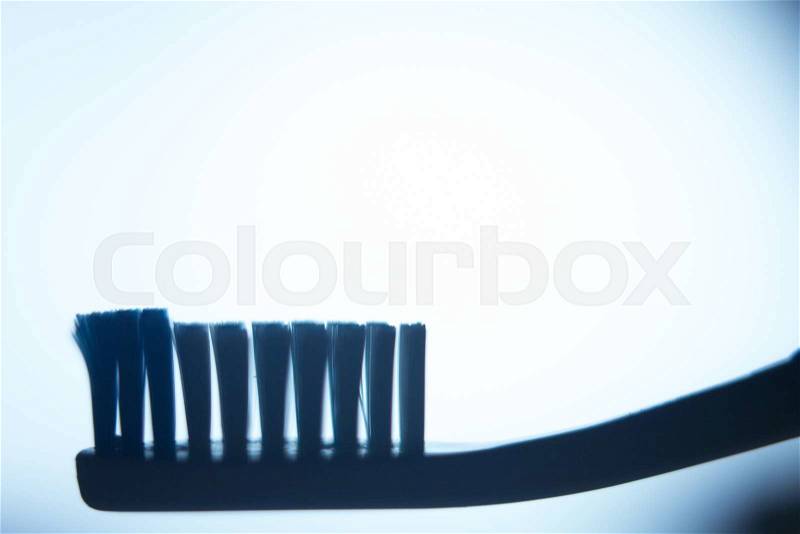 Toothbrush dental hygiene plaque control for teeth cleaning, stock photo
