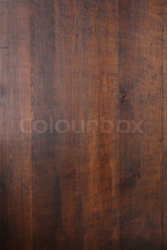 Hi-res dark brown scratched and worn wooden background, stock photo