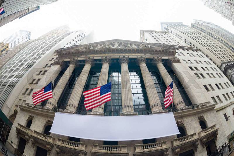 New York Stock Exchange, Manhattan, New York City. It is the world\'s largest stock exchange by market capitalization of its listed companies. Copy space, stock photo