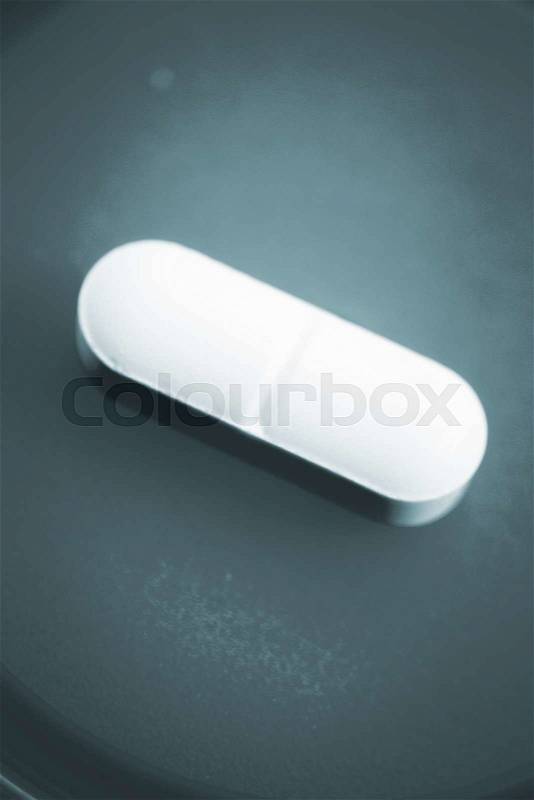Prescription medication drugs photo. White tablet medicine pill isolated studio shot, stock photo