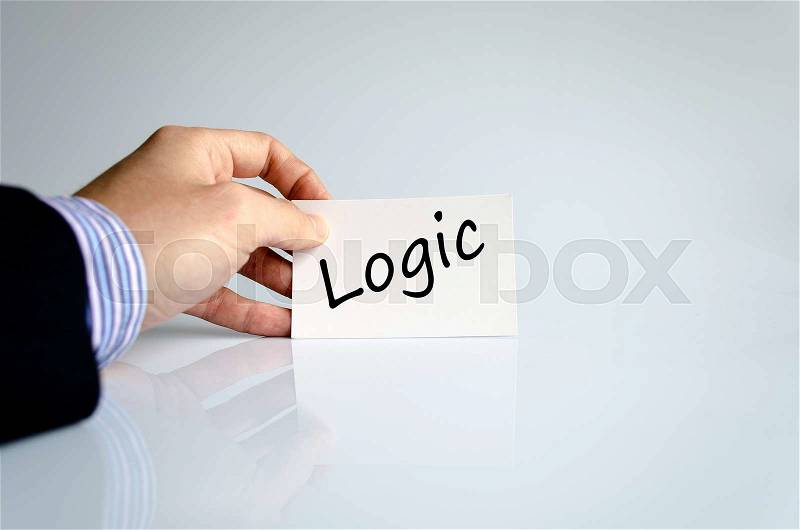 Logic text concept isolated over white background, stock photo