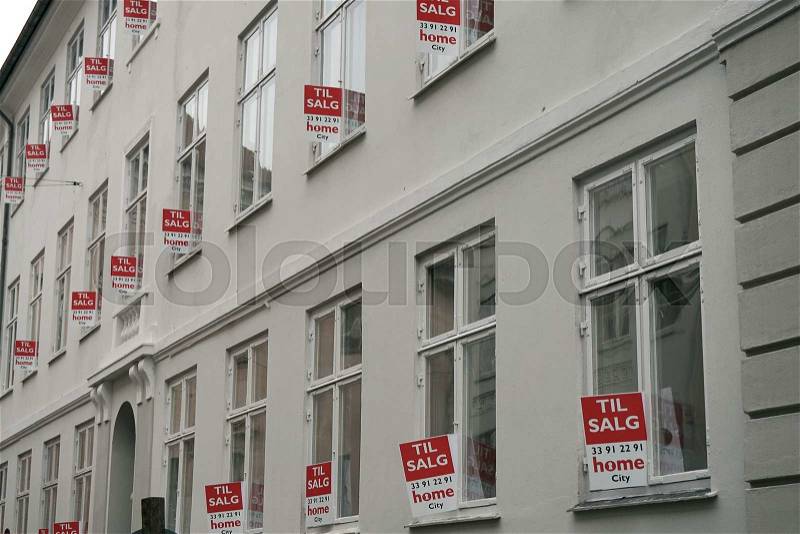 Sale of apartments in central Copenhagen reaches new level, stock photo