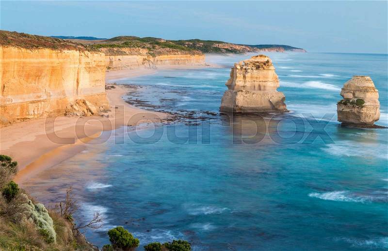 The Twelve Apostles on the Great Ocean Road, Australia, stock photo