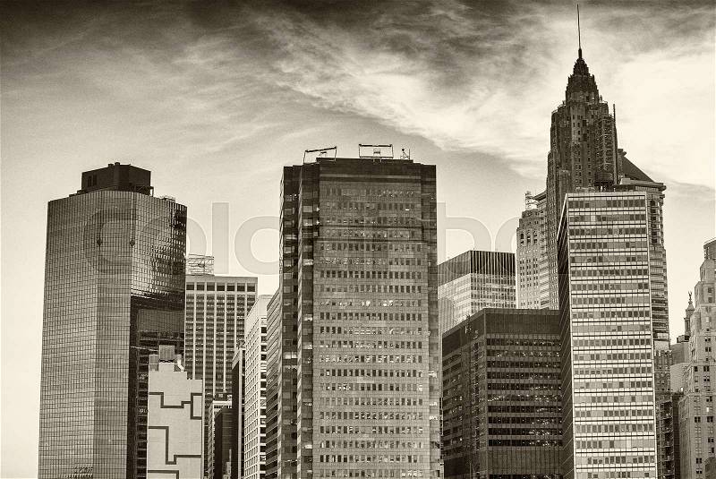 New York - Downtown skyline, stock photo