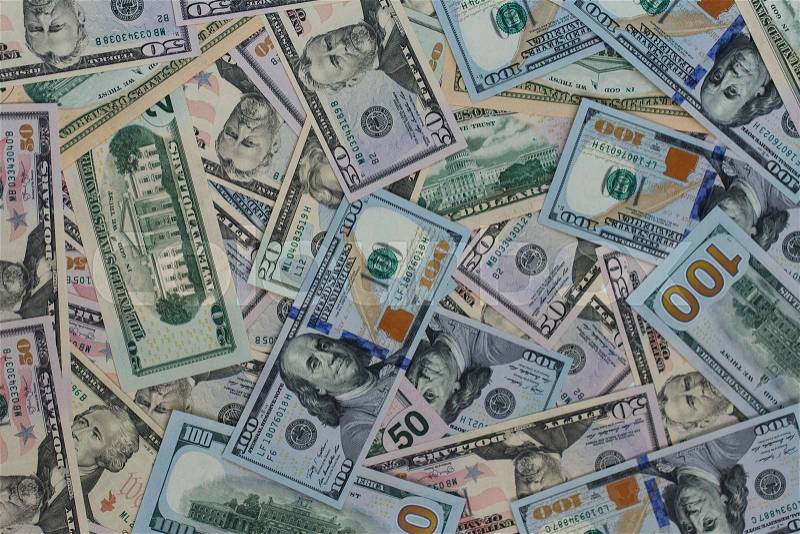 USA dollar money banknotes texture background, stock photo