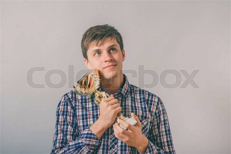 The man with the cup winner, stock photo