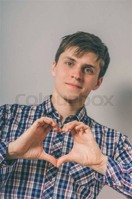 Man made hands heart, stock photo