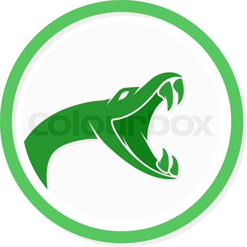 Vector snake logo template. Viper head symbol or icon ...