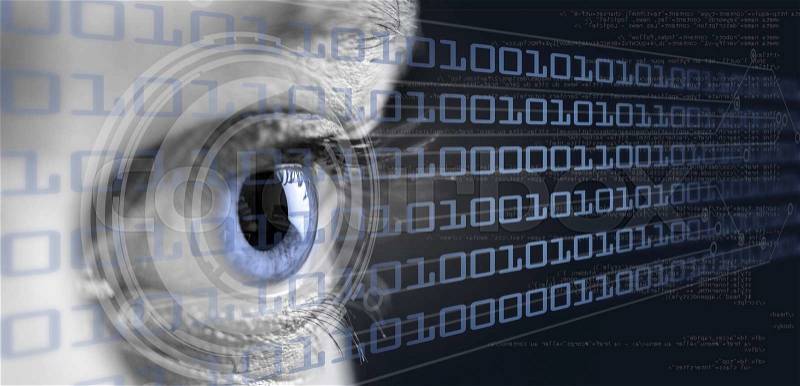 View of a high definition technology eye concept, stock photo