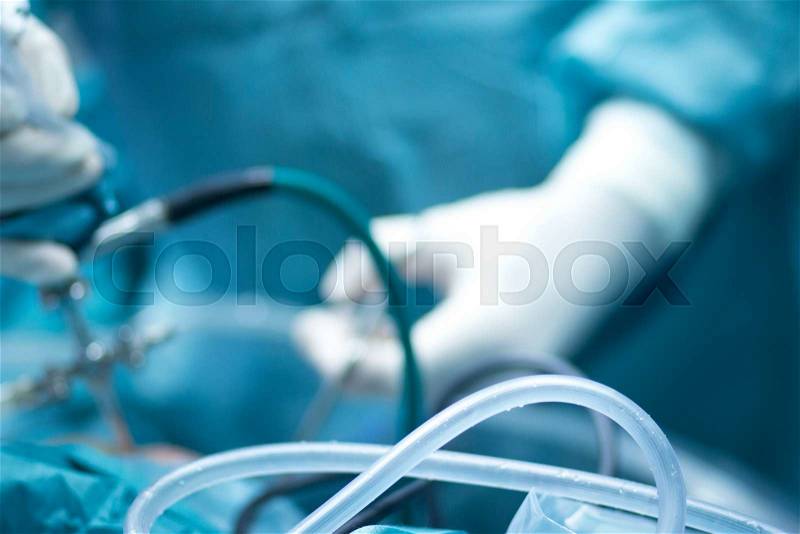 Orthopedic surgery meniscus operation hospital emergency operating room photo, stock photo