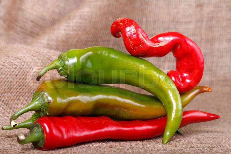 A hot peppers , beautiful background spices and condiments close up, stock photo