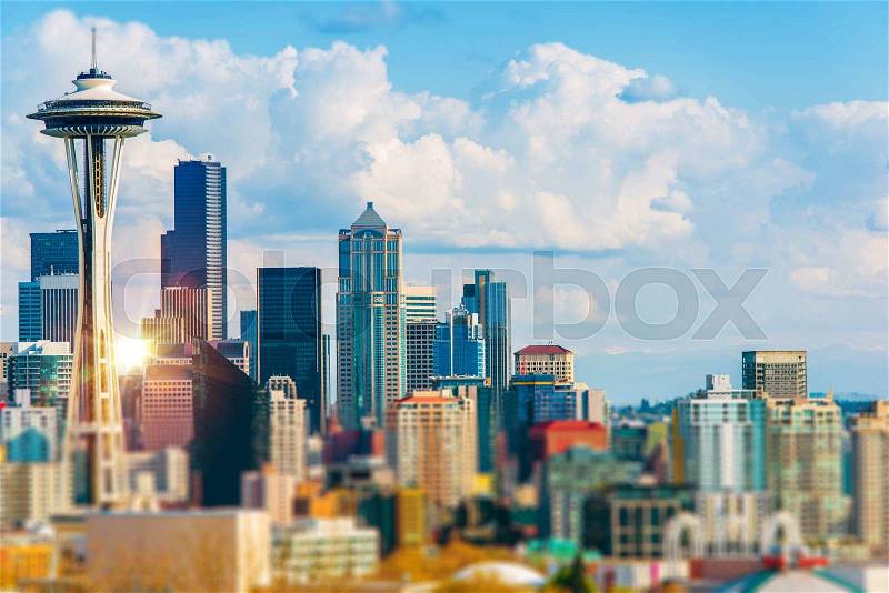 Seattle Cityscape. Seattle, Washington Downtown. United States, stock photo