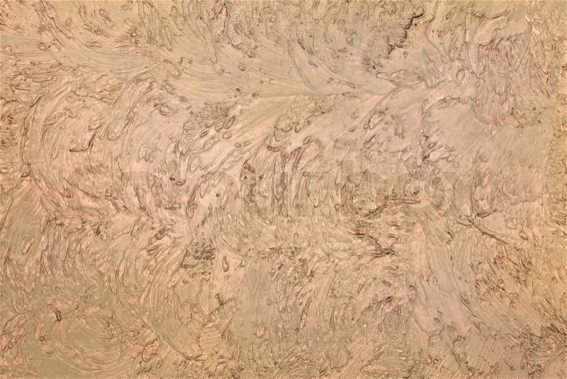 Large texture of wall painted beige with gloss, stock photo