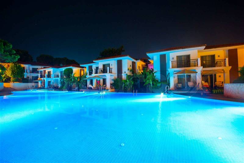 Swimming pool of luxury hotel, stock photo