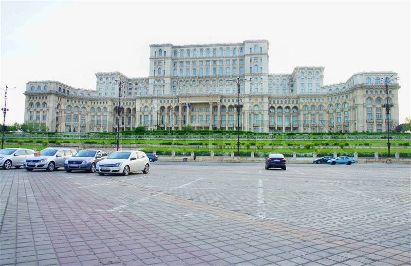 The parliament Ceausescu house in Bucharest, Romania , stock photo