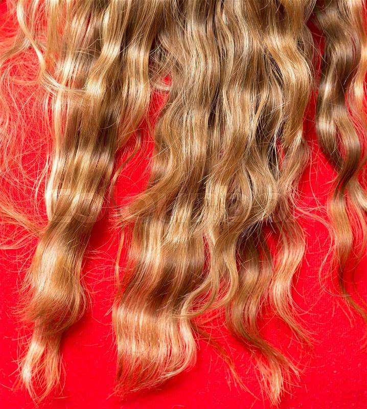 Wavy hair as a background. texture, stock photo