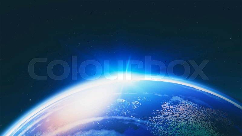 Blue planet, abstract science backgrounds for your design, stock photo