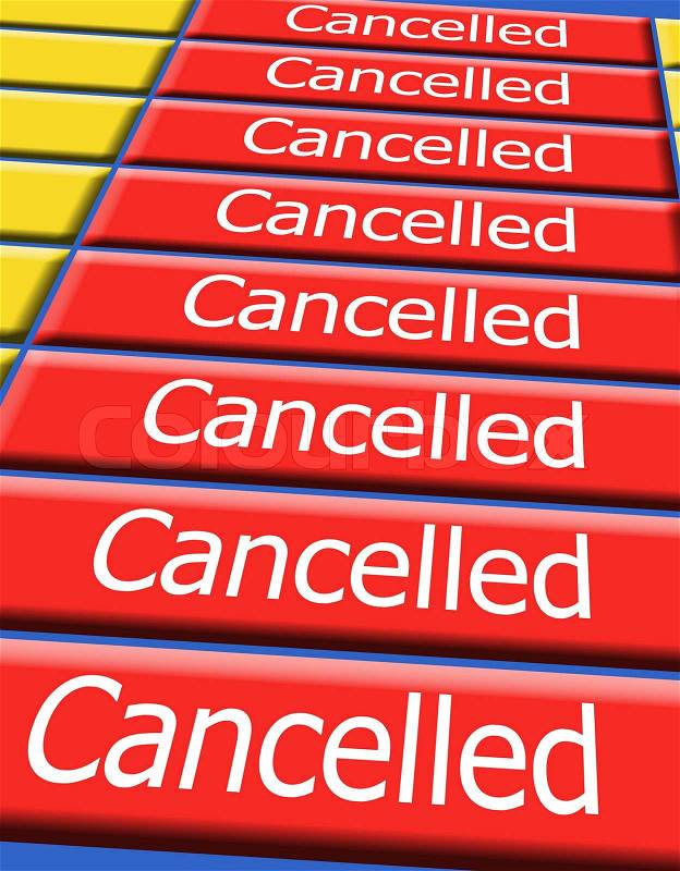 All flights cancelled, stock photo