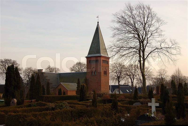 Vejstrup Free Community Church, stock photo