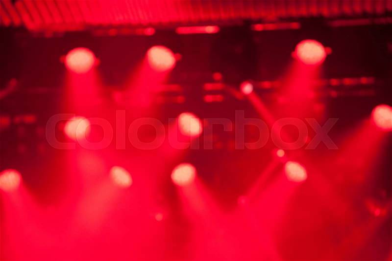 Light from the scene during the concert, stock photo