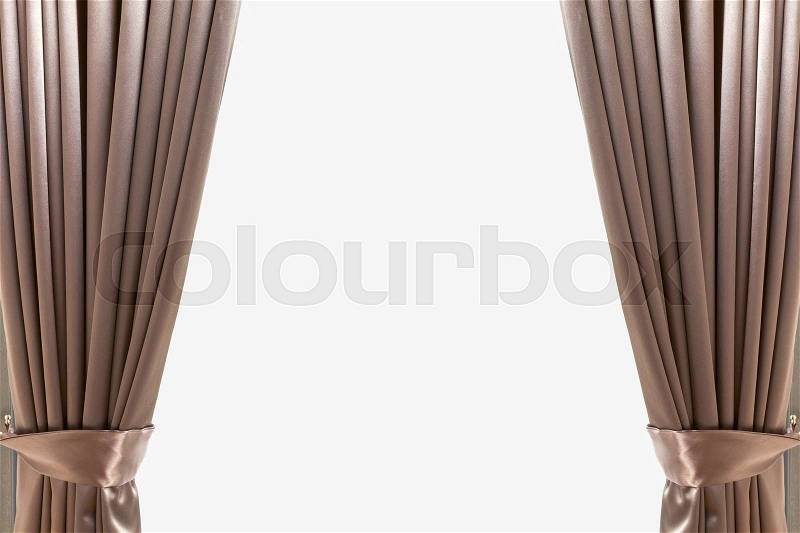 Luxury brown leather curtain background, stock photo