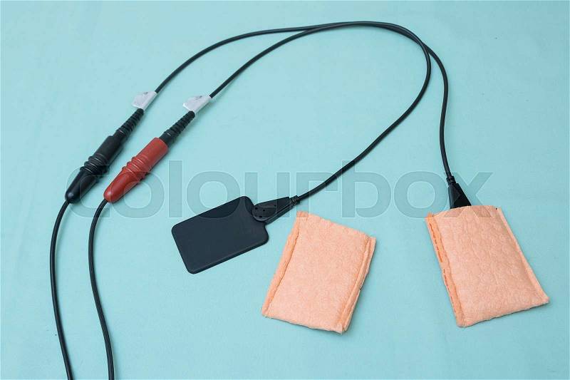 Pad electrode,medical equipment for electrical stimulator , stock photo