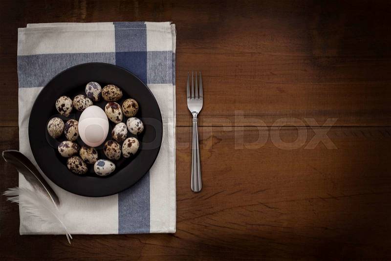 Poultry eggs flat lay still life rustic with food stylish raw ingredient poultry healthy cholesterol protein vitamin natural rustic low key, stock photo