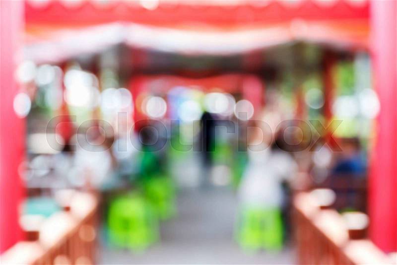 Abstract blur people walking in shopping mall, shopping lifestyle concept, stock photo